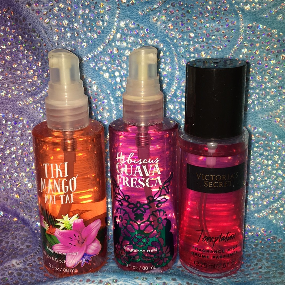 bath and body works & vs perfume bundle